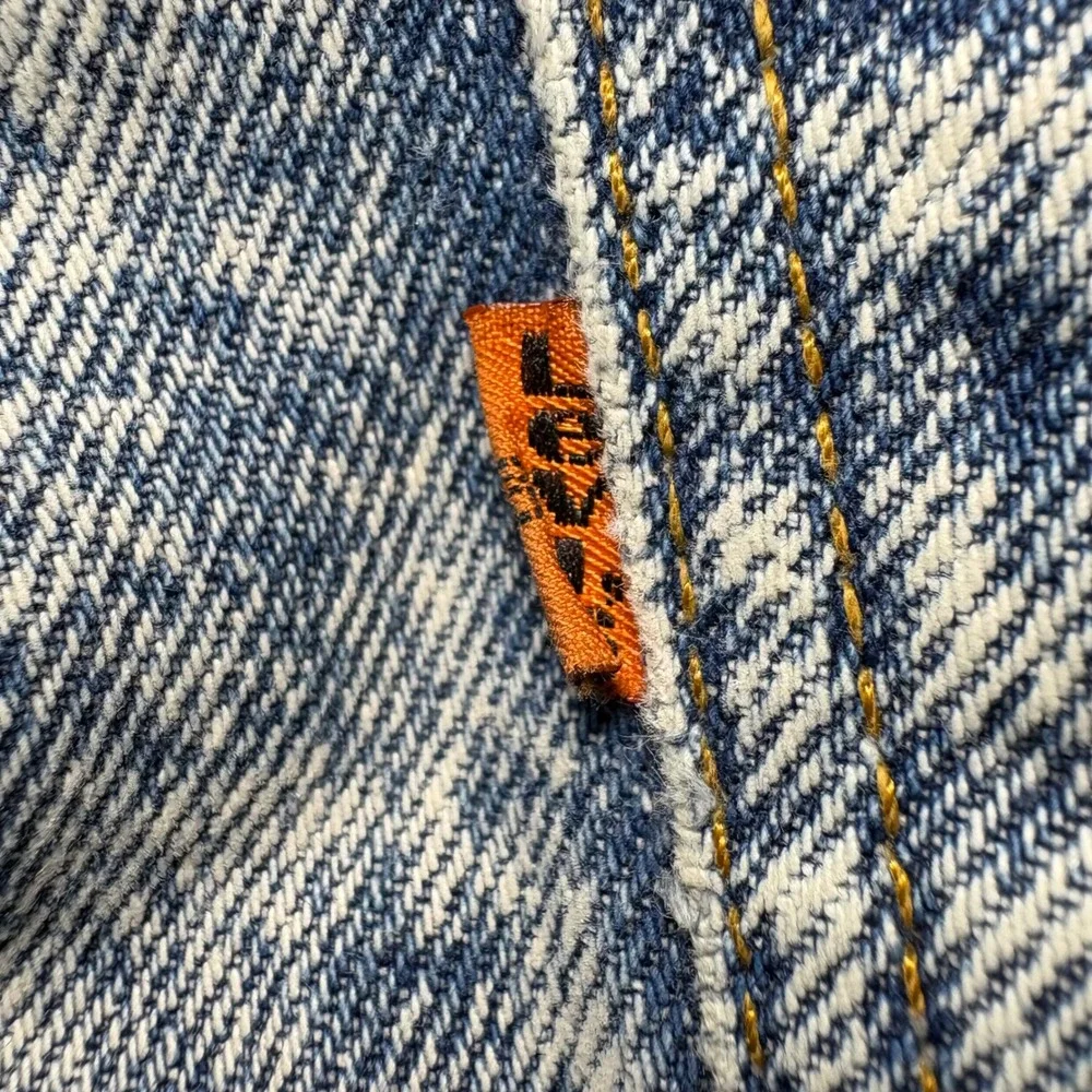 Vintage Levis 505 Acid Wash Jeans Mens 36x30 Orange Tab‎ Made in USA Denim Blue